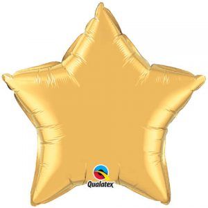 20 "/ 51cm Solid Color Star Metallic Gold Qualatex # 99609