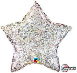 20 "/ 51cm Holographic Solid Color Star Silver Qualatex # 41267