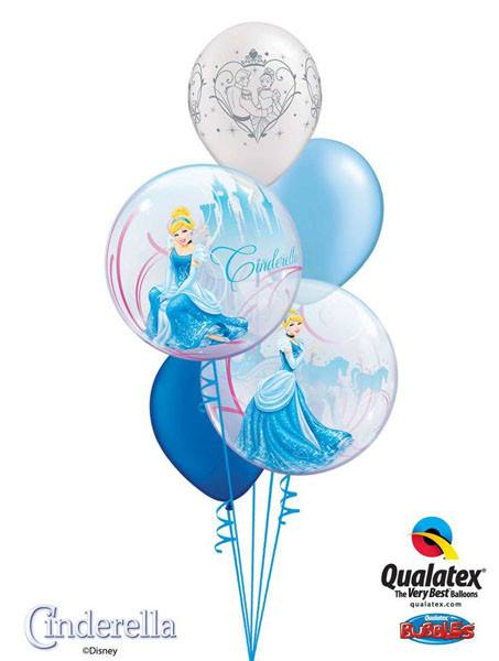 Bukiet 116# - 22″ / 56cm Disney Cinderella's Royal Debut Qualatex #41192, 18705_1, 39804_1, 39815_1