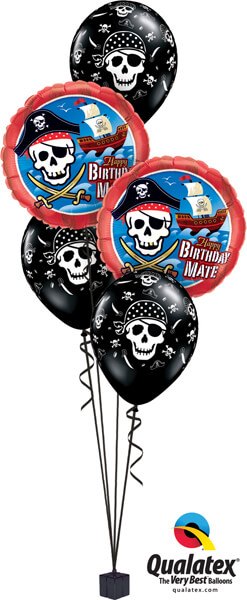 Bukiet 547 A Pirate's Life Birthday Qualatex #11767-2 12566-3