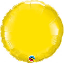 18″ / 46cm Solid Colour Round Yellow Qualatex #12915