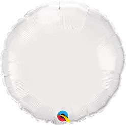 18″ / 46cm Solid Colour Round White Qualatex #12921