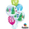 Bukiet 472 Festive Trees & Snowmen Qualatex #31851-2 40075-3