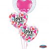 Bukiet 499 Deco Bubble - Stylish Hearts Qualatex #29505 46070-2