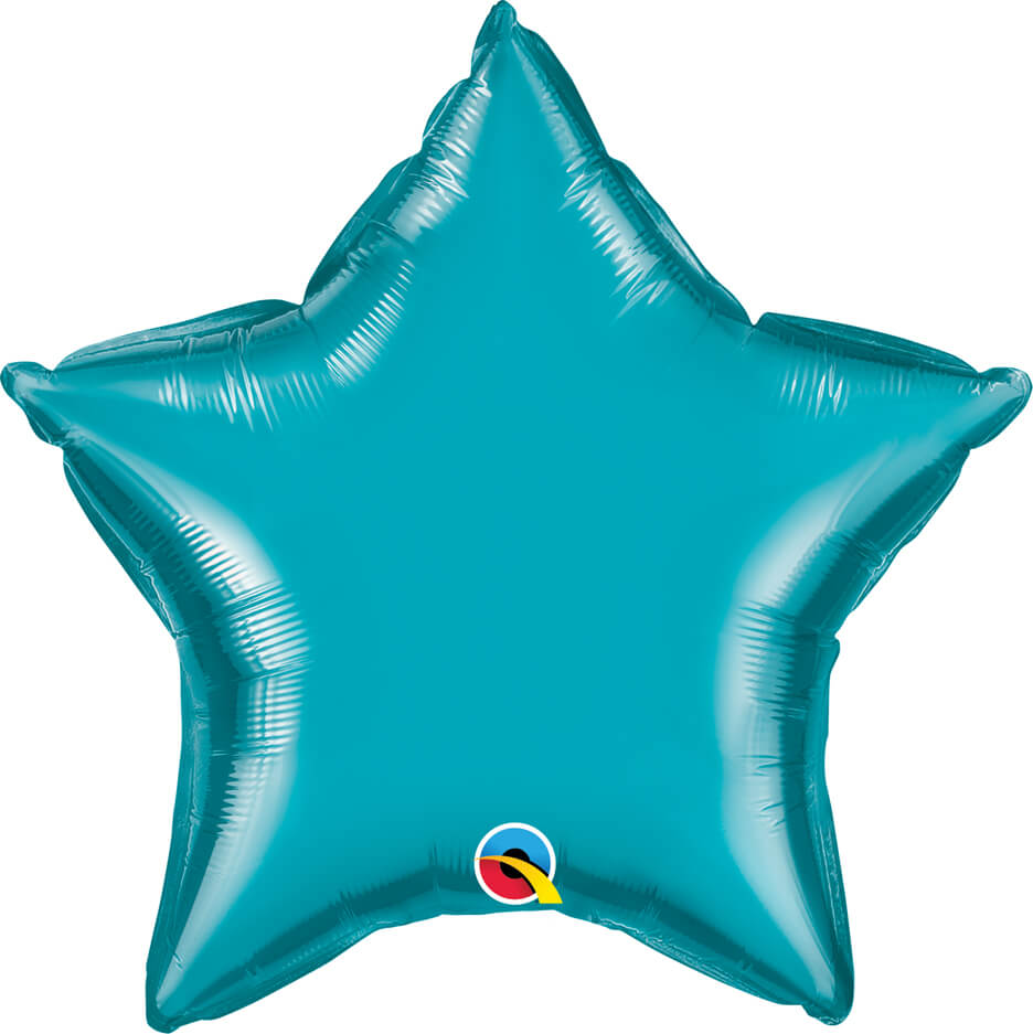 20″ / 51cm Solid Colour Star Turquoise Qualatex #24819