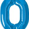 34" / 86cm Number Zero Sapphire Blue Qualatex #30511