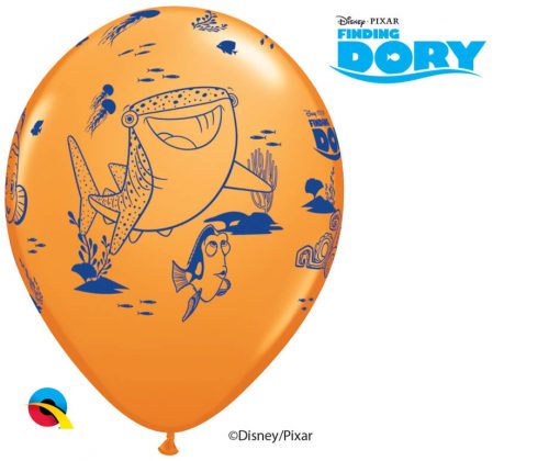 12" / 30cm 6szt Disney•Pixar Dory & Friends Asst of Yellow, Orange, Robin's Egg Blue Qualatex #45534