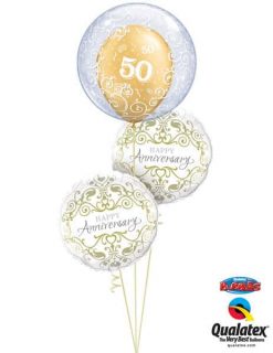 Bukiet 650 50th Anniversary Filigree Qualatex #13693 36491-2 37107