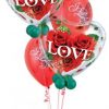 Bukiet 117 Love Roses Qualatex #33878-2 23400-3 43607-4 43599-4