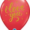 11" / 28cm I Love You Bold Script Red Qualatex #90956-1