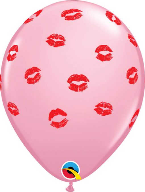 11" / 28cm 6szt Kissey Lips Asst of Red, Pink, Rose Qualatex #10627