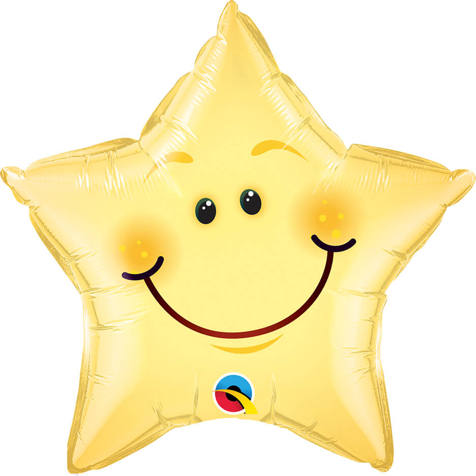 20" / 51cm Smiley Face Star Qualatex #55394