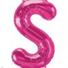 34" / 86cm Magenta Letter S North Star Balloons #59640