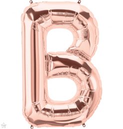 34" / 86cm Rose Gold Letter B North Star Balloons #59844