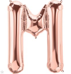 34" / 86cm Rose Gold Letter M North Star Balloons #59870