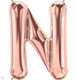 34" / 86cm Rose Gold Letter N North Star Balloons #59872