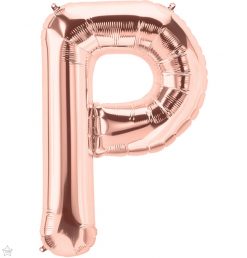 34" / 86cm Rose Gold Letter P North Star Balloons #59876