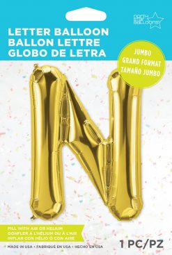 34" / 86cm Gold Letter N North Star Balloons #59938