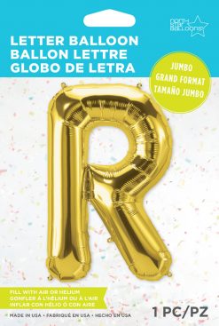 34" / 86cm Gold Letter R North Star Balloons #59946