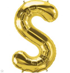 34" / 86cm Gold Letter S North Star Balloons #59948