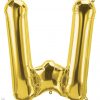 34" / 86cm Gold Letter W North Star Balloons #59956