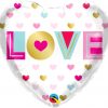 18″ / 46cm Love Metallic Hearts Qualatex #97188