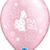 11" / 28cm It's A Girl - Soft Pony Pearl Pink Qualatex #14515-1