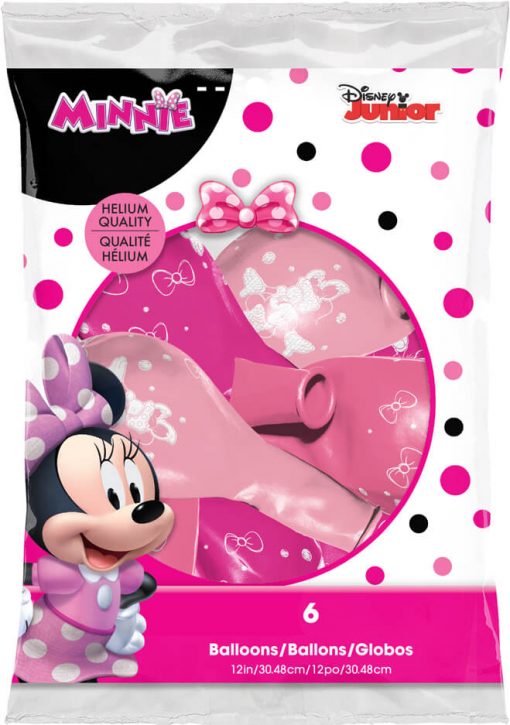 12" / 30cm 6szt Disney Minnie Rose Qualatex #19230