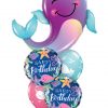 Bukiet 1270 Friendly Narwhal Birthday Qualatex #87956 87998-2 88401-2