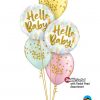 Bukiet 1287 Hello, Baby! Pastel Pearl Confetti Dots Qualatex #88007-2 56844-3 43755-3